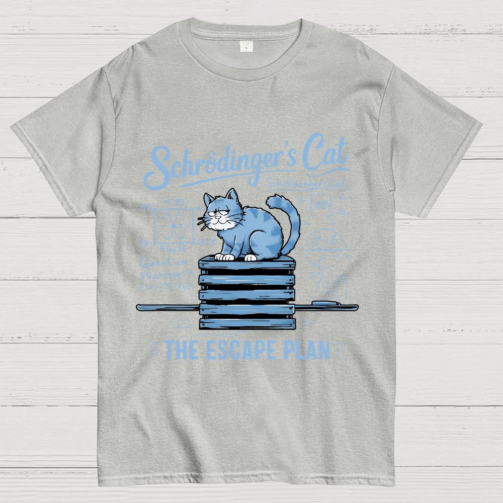 Schrödinger's Cat Of The Escape Plan Science Unisex Geek T-Shirt