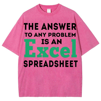 The Answer To Any Problem Is An Excel Spreadsheet Vintage Distressed T-shirt