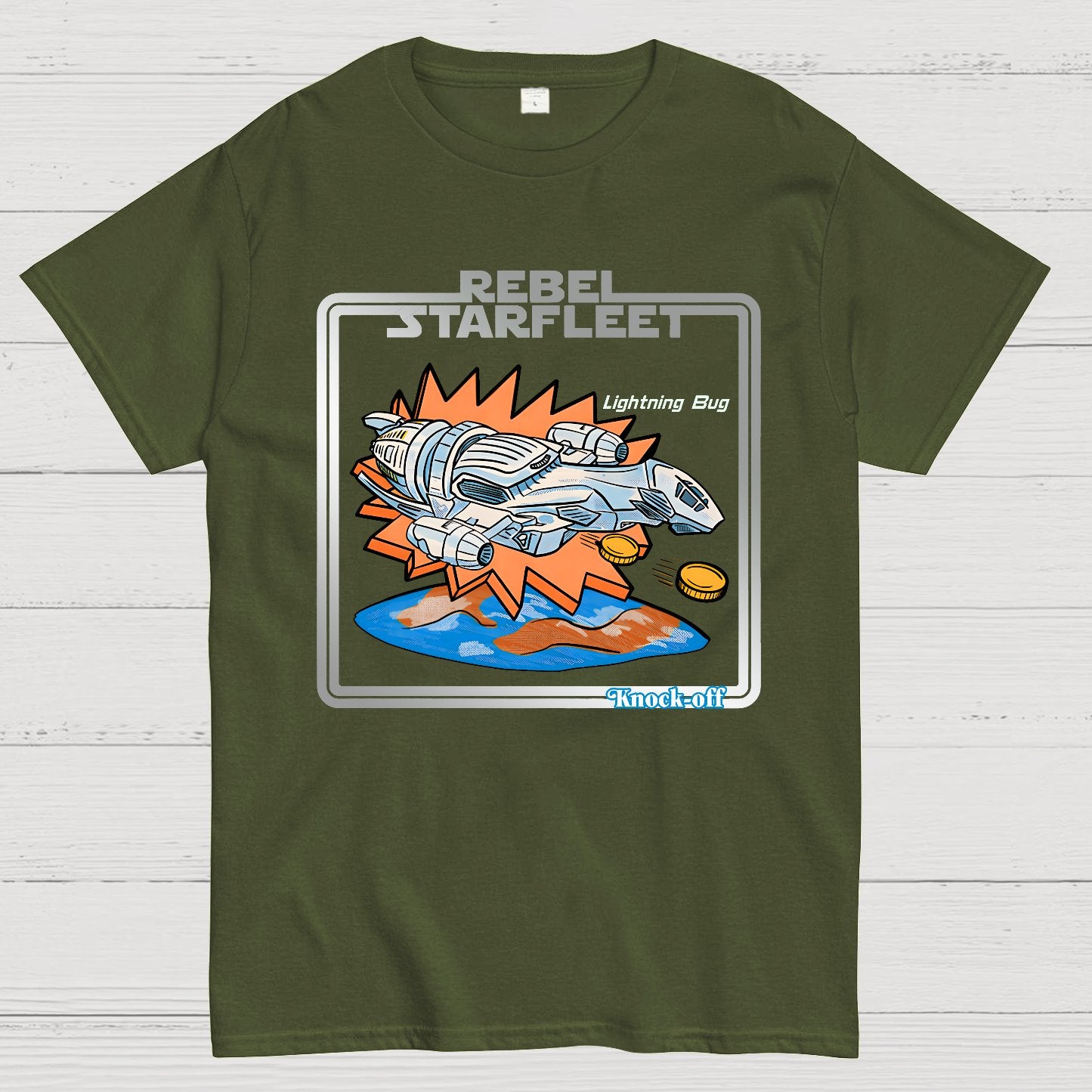 Lightning Bug Knock-off Spaceship Geek T-Shirt
