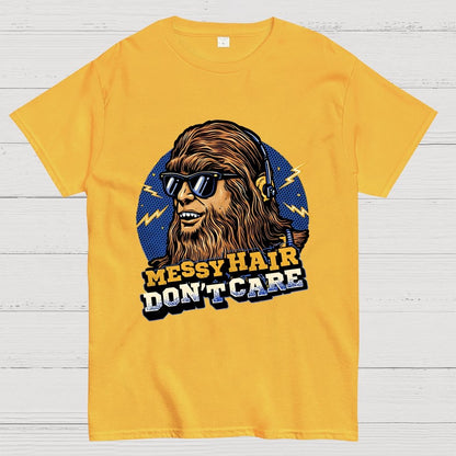 Messy Hair Don't Care Geek T-Shirt
