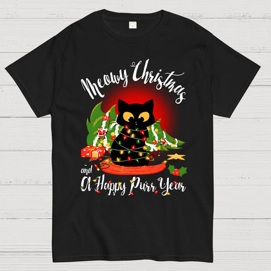 Happy Purr Year Christmas Geek T-Shirt