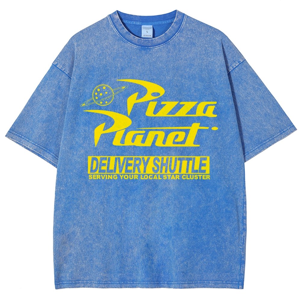 Cosmic Pizza Delivery Vintage Distressed T-shirt