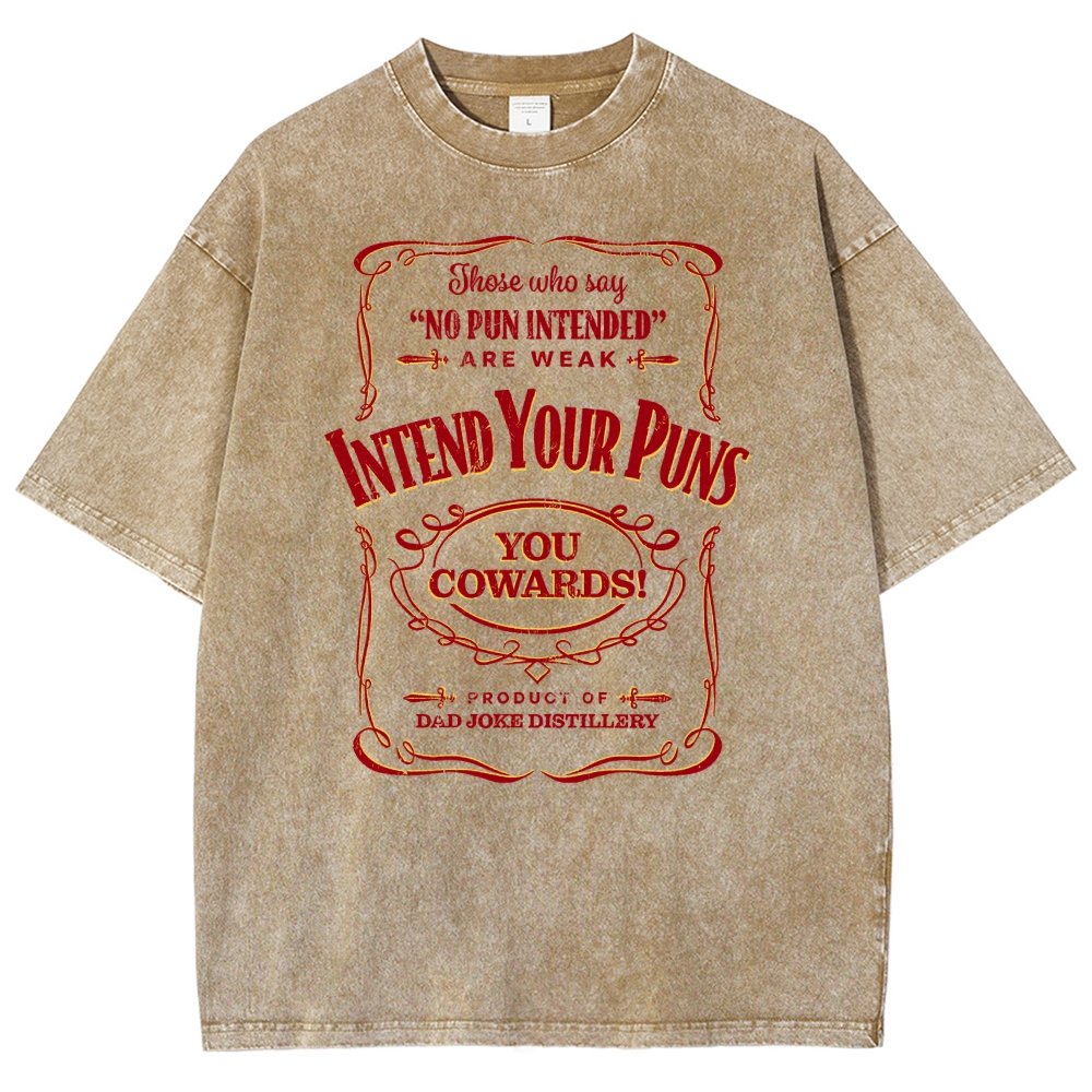 Intend Your Puns! Remix Vintage Distressed T-shirt