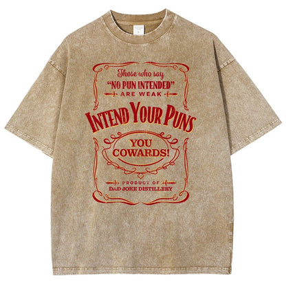 Intend Your Puns! Remix Vintage Distressed T-shirt