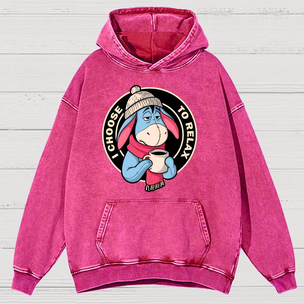 I Chose To Relax Vintage Distressed Hoodie