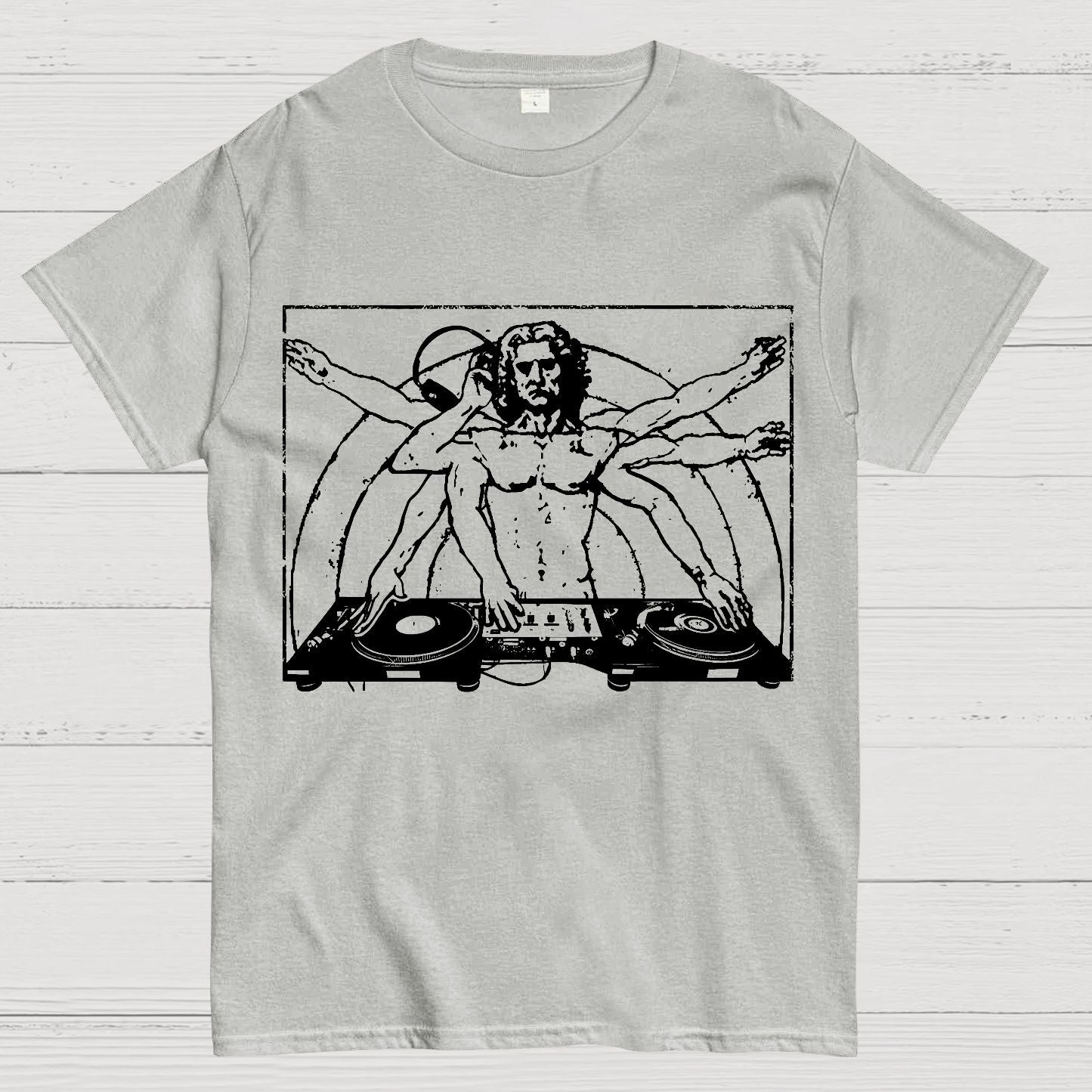 Vitruvian-DJ Geek T-Shirt