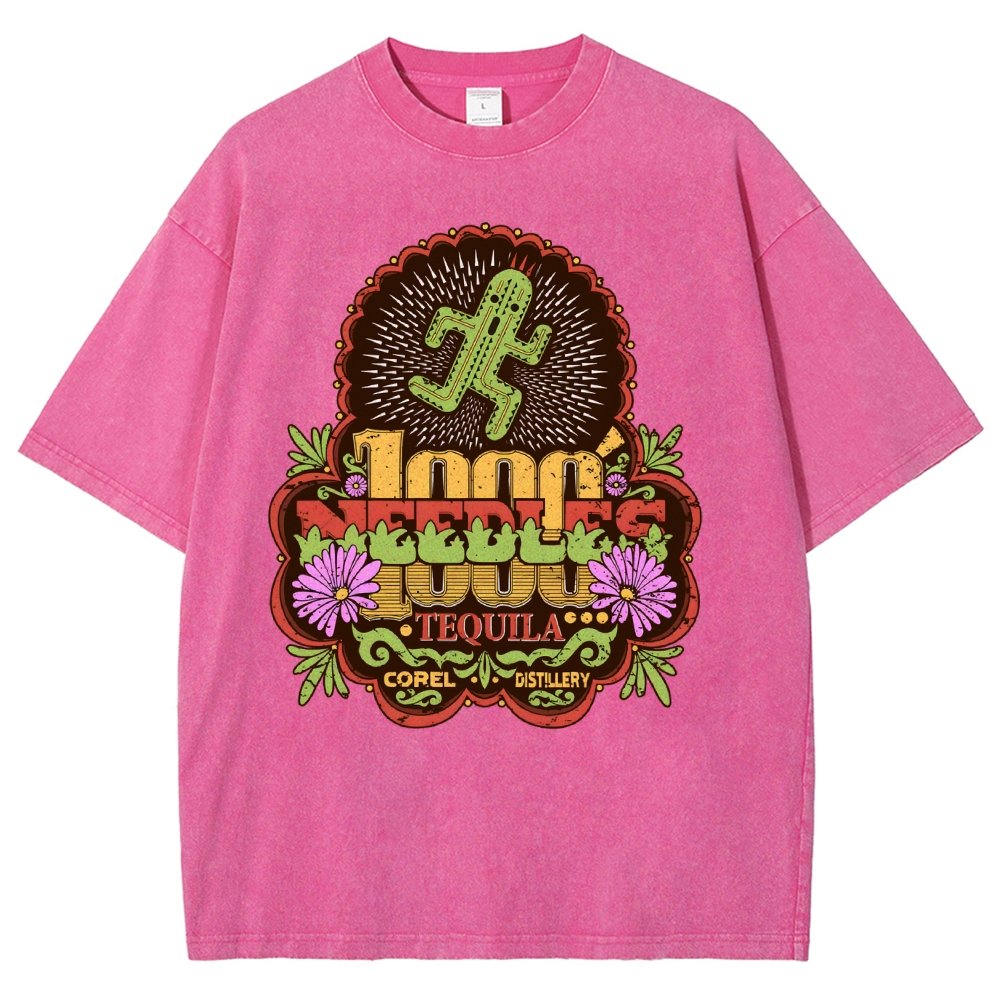 Funny 1000 Needles Tequila Vintage Distressed T-shirt