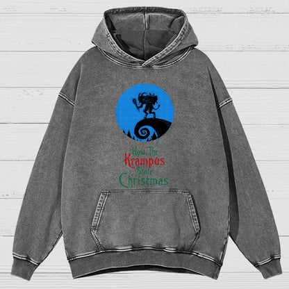 Krampus Vintage Distressed Hoodie