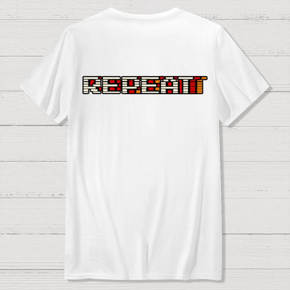 Eat Sleep Game Repeat  Front And Back Printing Geek T-Shirt