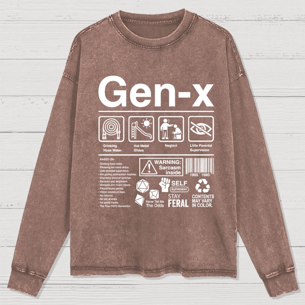 Gen X Label Washed Long Sleeve Tee