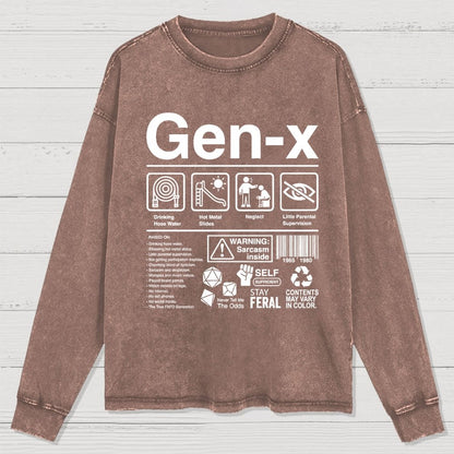 Gen X Label Washed Long Sleeve Tee