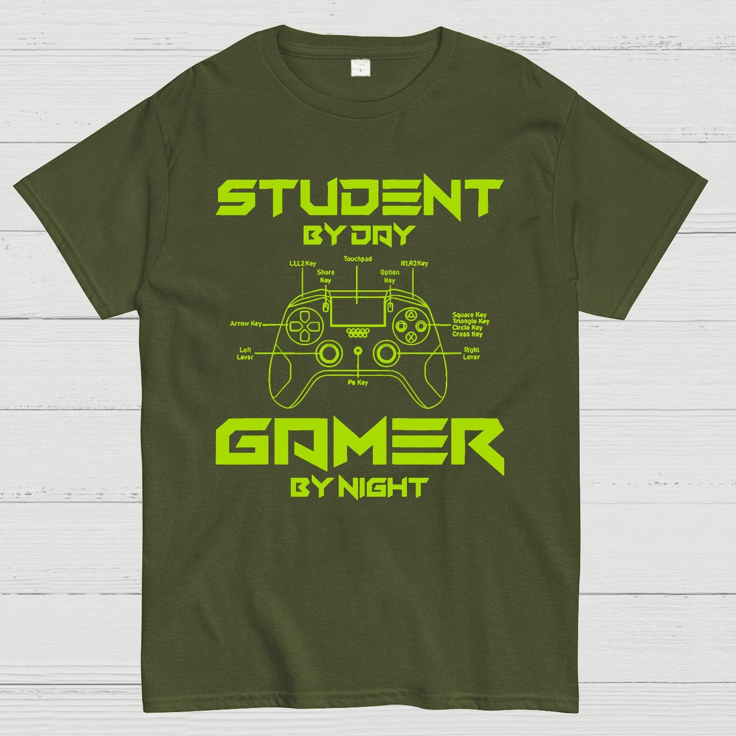 Gamer Student By Day Gamer By Night Geek T-Shirt