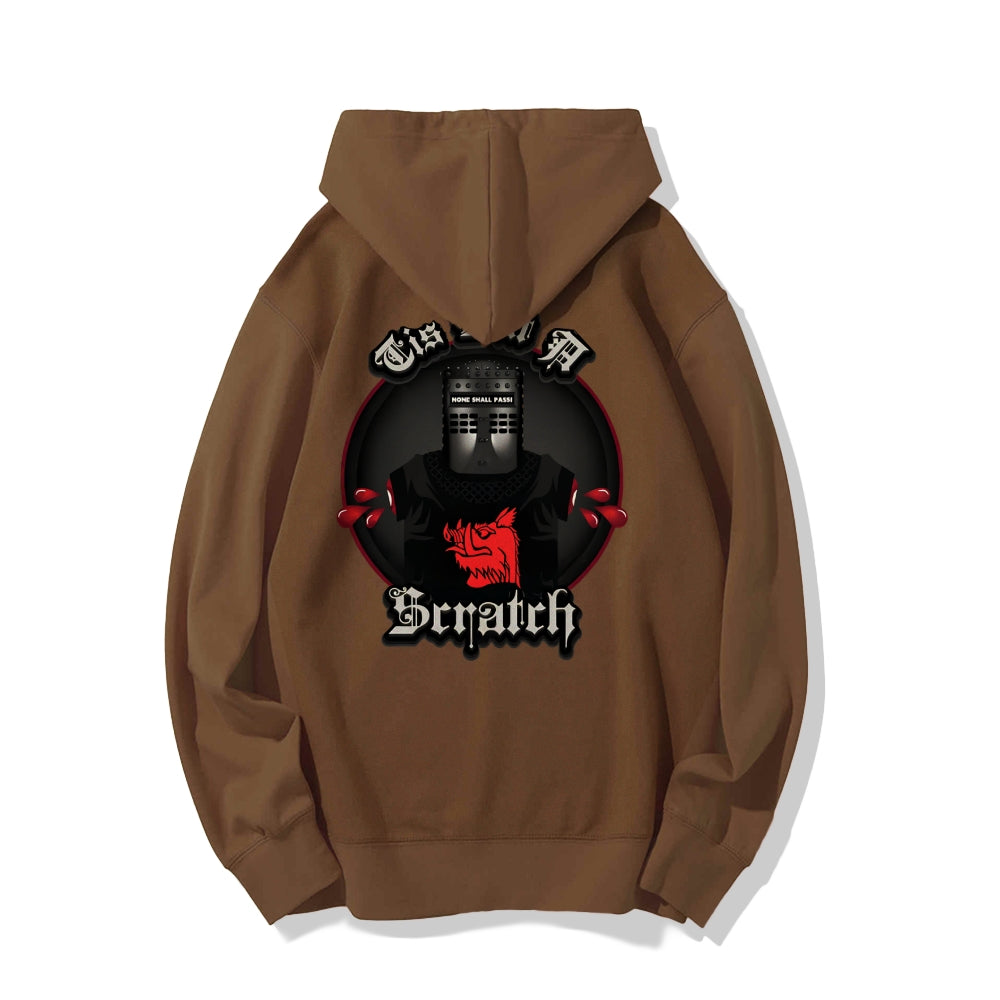 None Shall Pass - Tis But A Scratch Printed Back Unisex Cotton Hoodie