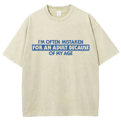 Because Of My Age Vintage Distressed T-shirt