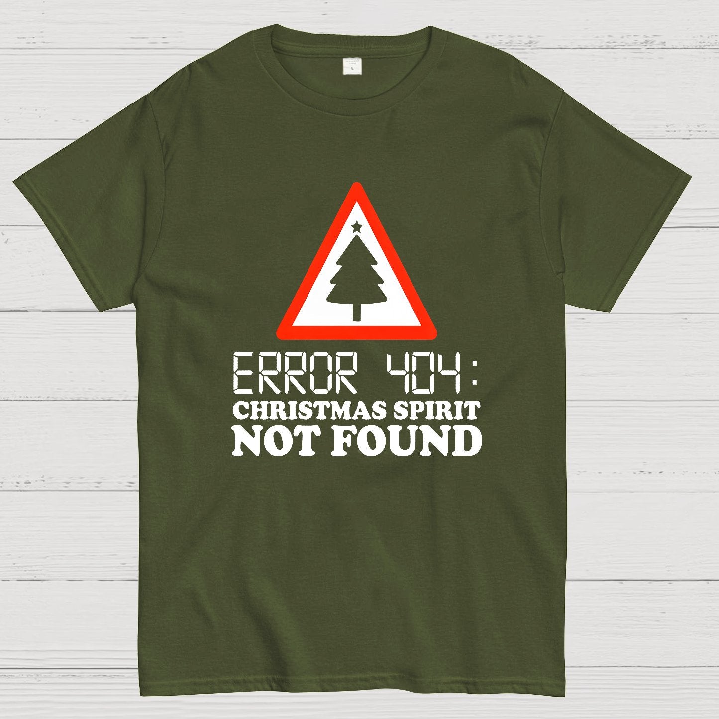 Error 404 Christmas Spirit Not Found Geeky T-Shirt