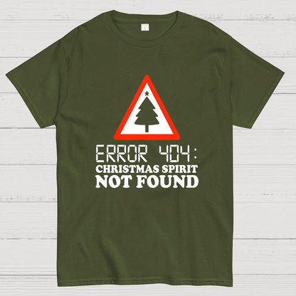 Error 404 Christmas Spirit Not Found Geeky T-Shirt