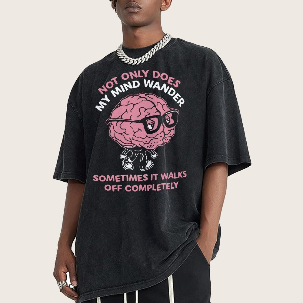 My Mind Wanders Vintage Distressed T-shirt