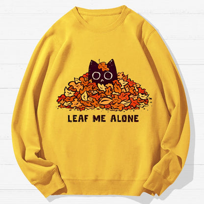 Leaf Me Alone Geek Cotton Sweatshirt