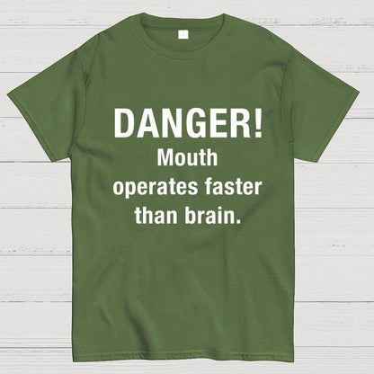 Danger Mouth Works Faster Than Brain Geek T-Shirt