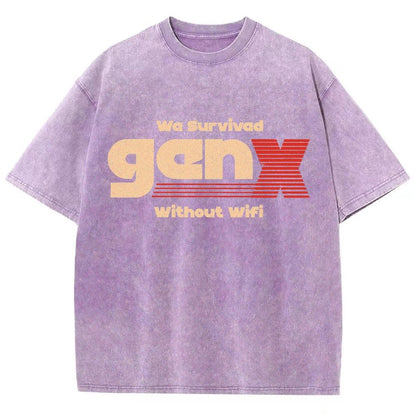 We Survived Without Wifi Vintage Distressed T-shirt
