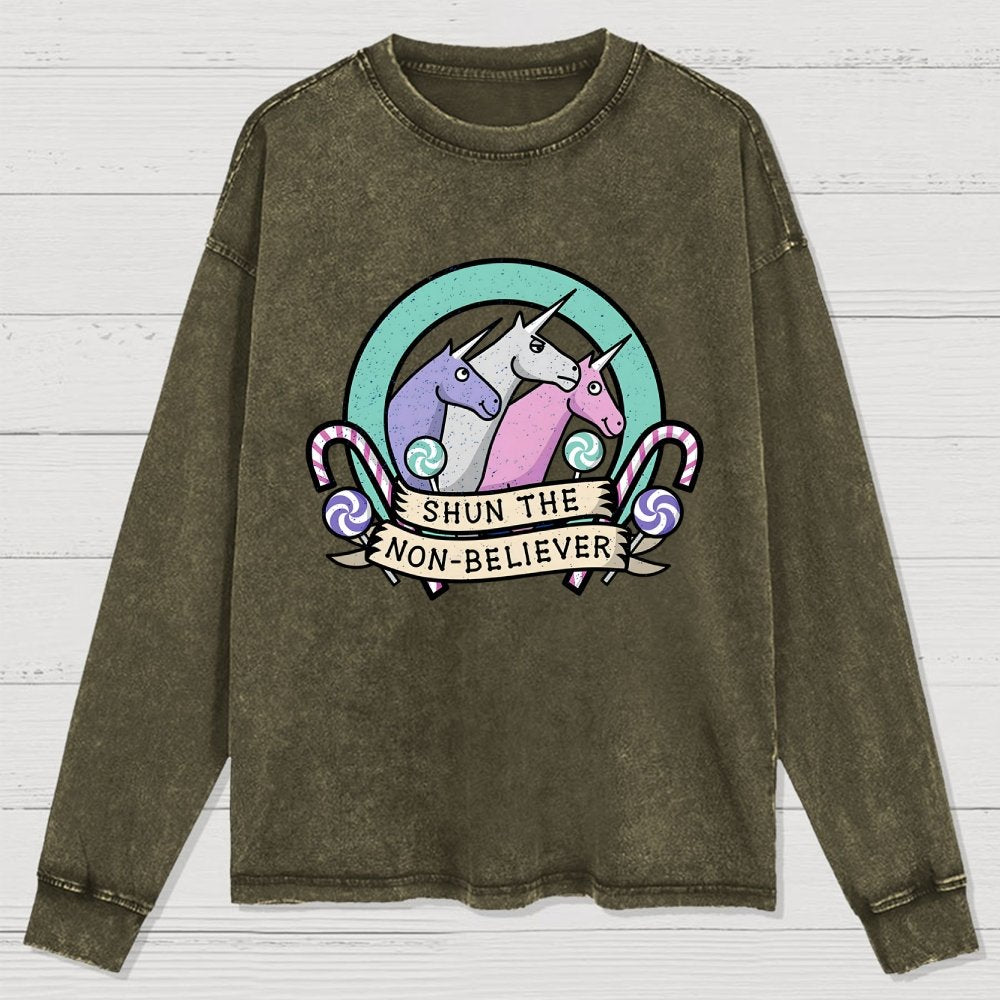 Shun the Non-Believer Washed Long Sleeve Tee