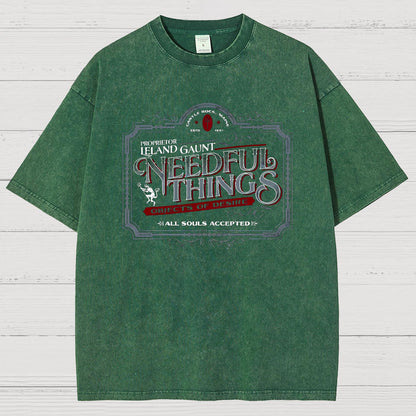 Needful Things Gothic Horror Graphic Vintage Distressed T-shirt