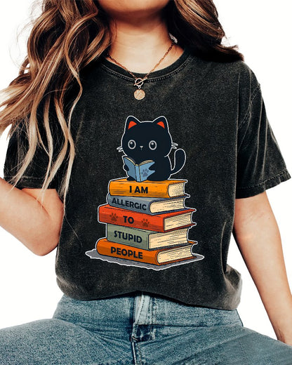 Allergic To Stupid People. Sarcasm Vintage Distressed T-shirt