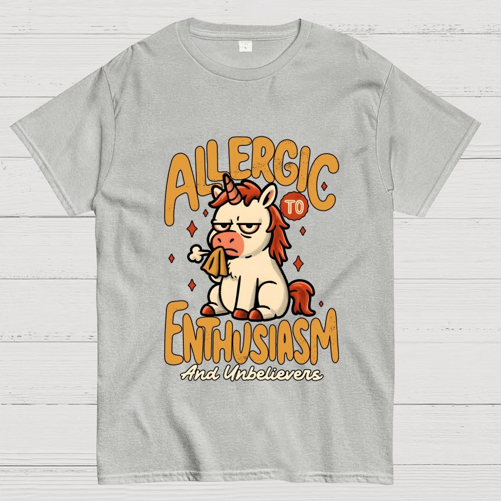 Allergic to Enthusiasm Geek T-Shirt