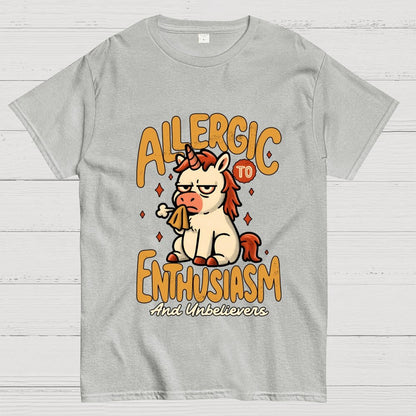 Allergic to Enthusiasm Geek T-Shirt