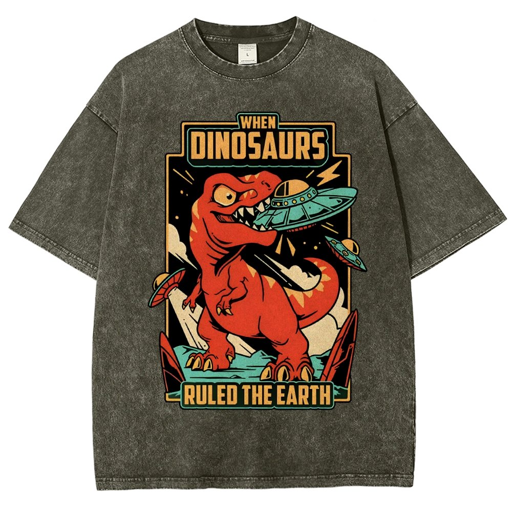 When Dinosaurs Ruled The Earth Vintage Distressed T-shirt