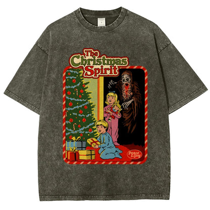 The Christmas Spirit Vintage Distressed T-shirt