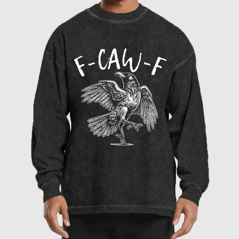 F-Caw-F Washed Long Sleeve Tee