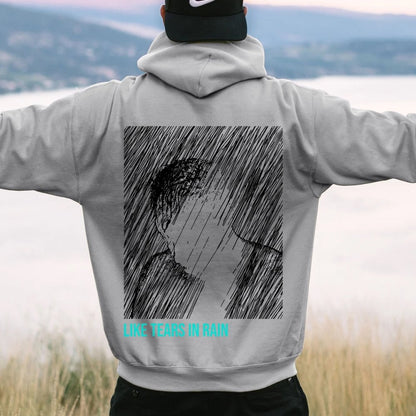 Like Tears In Rain Geek Printed Back Cotton Hoodie