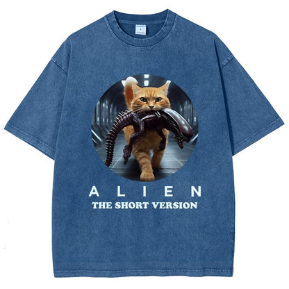 Mysterious Creature Short Version Vintage Distressed T-shirt