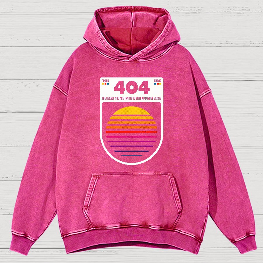 404 Decade Not Found Vintage Distressed Hoodie
