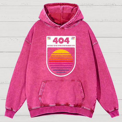 404 Decade Not Found Vintage Distressed Hoodie