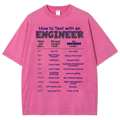 How To Text With An Engineer Vintage Distressed T-shirt