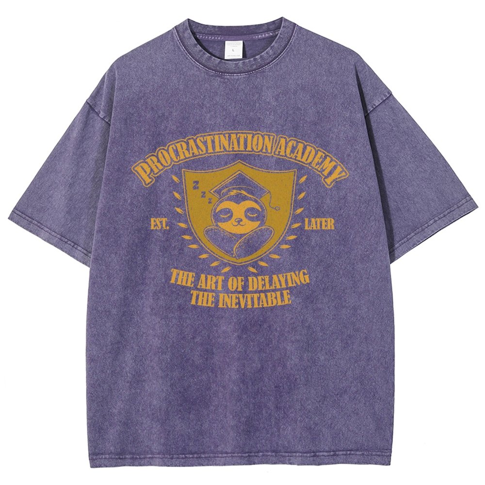 Procrastination Academy Vintage Distressed T-shirt