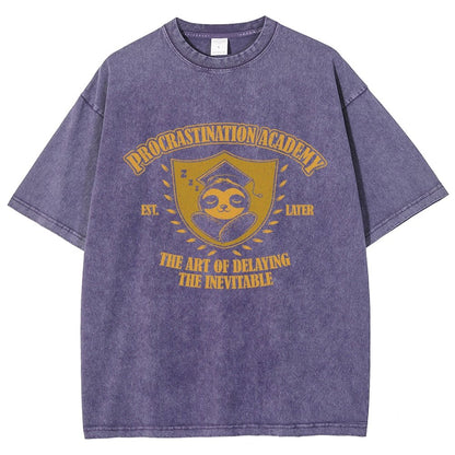 Procrastination Academy Vintage Distressed T-shirt