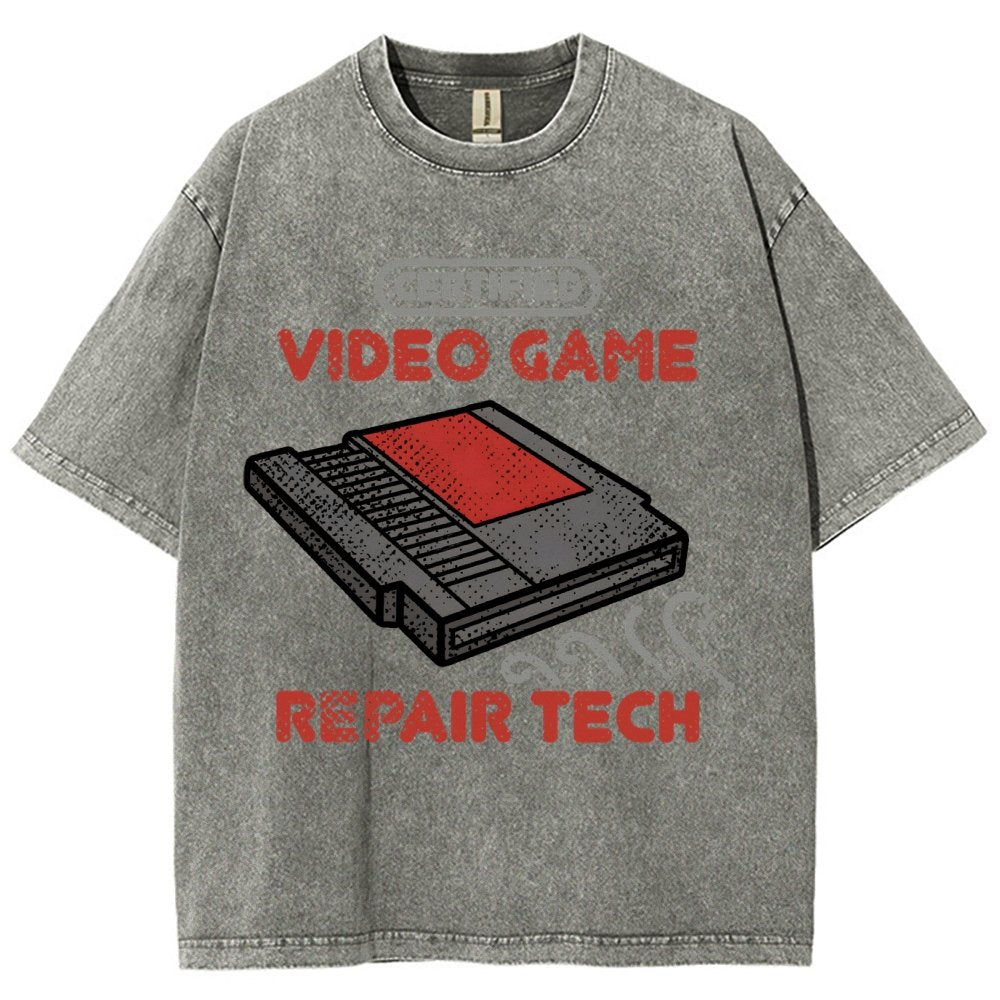 Video Game Repair Tech Vintage Distressed T-shirt