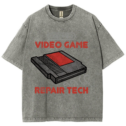 Video Game Repair Tech Vintage Distressed T-shirt