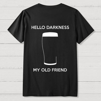 Hello Darkness My Old Friend Nerdy Graphic  Back Printing Geek T-Shirt