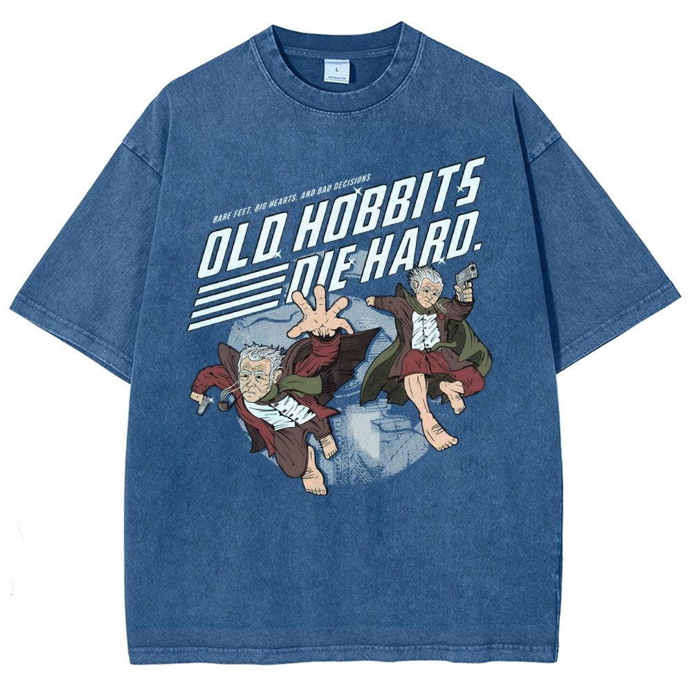 Old Adventurers Die Hard Vintage Distressed T-shirt