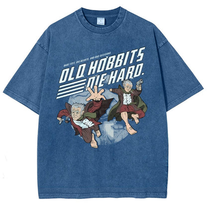 Old Adventurers Die Hard Vintage Distressed T-shirt