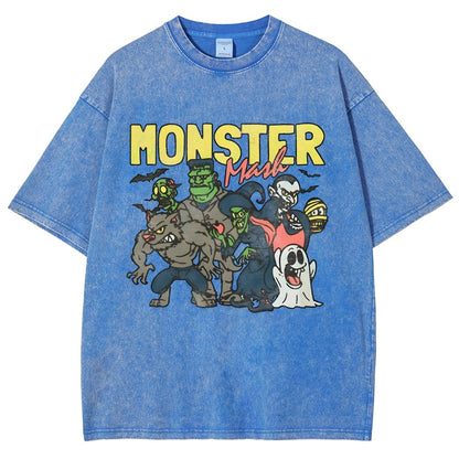 Monster Mashup - Retro Ghost Halloween Vintage Distressed T-shirt