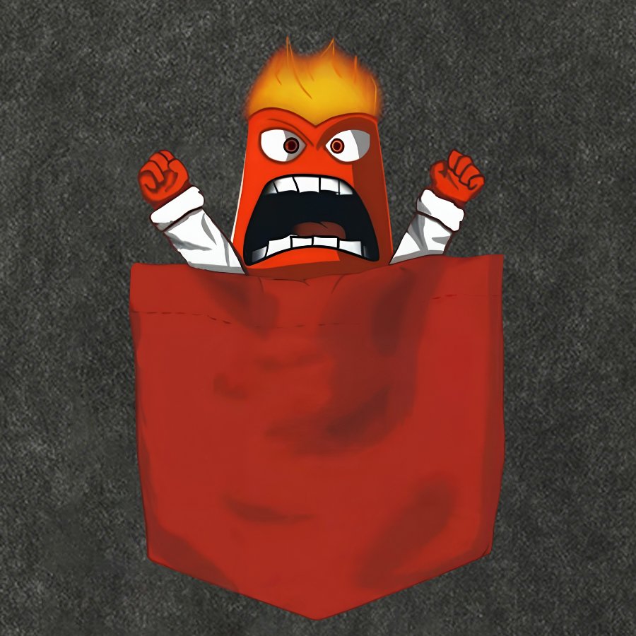 Angry Pocket Fire Monster Vintage Distressed T-shirt