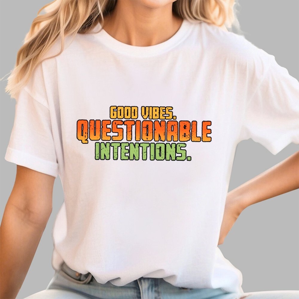 Good Vibes. Questionable Intentions Geek T-Shirt