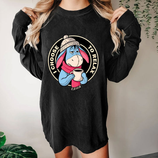 I Chose To Relax Washed Long Sleeve Tee