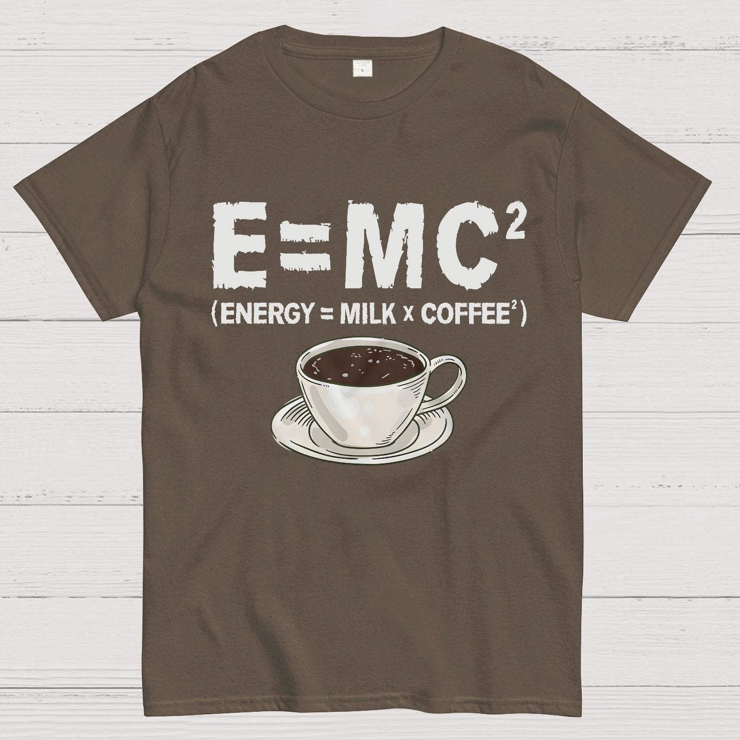 Funny Energy milk coffee science Geek T-Shirt