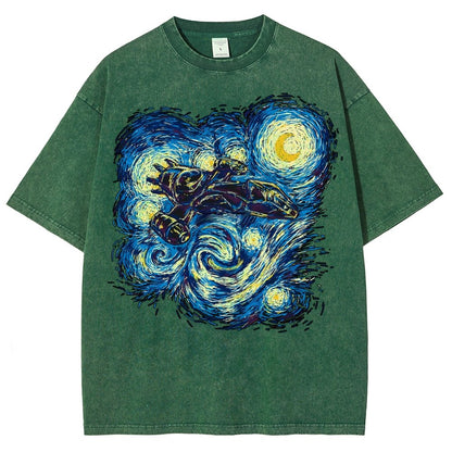 Starry Flight Vintage Distressed T-shirt